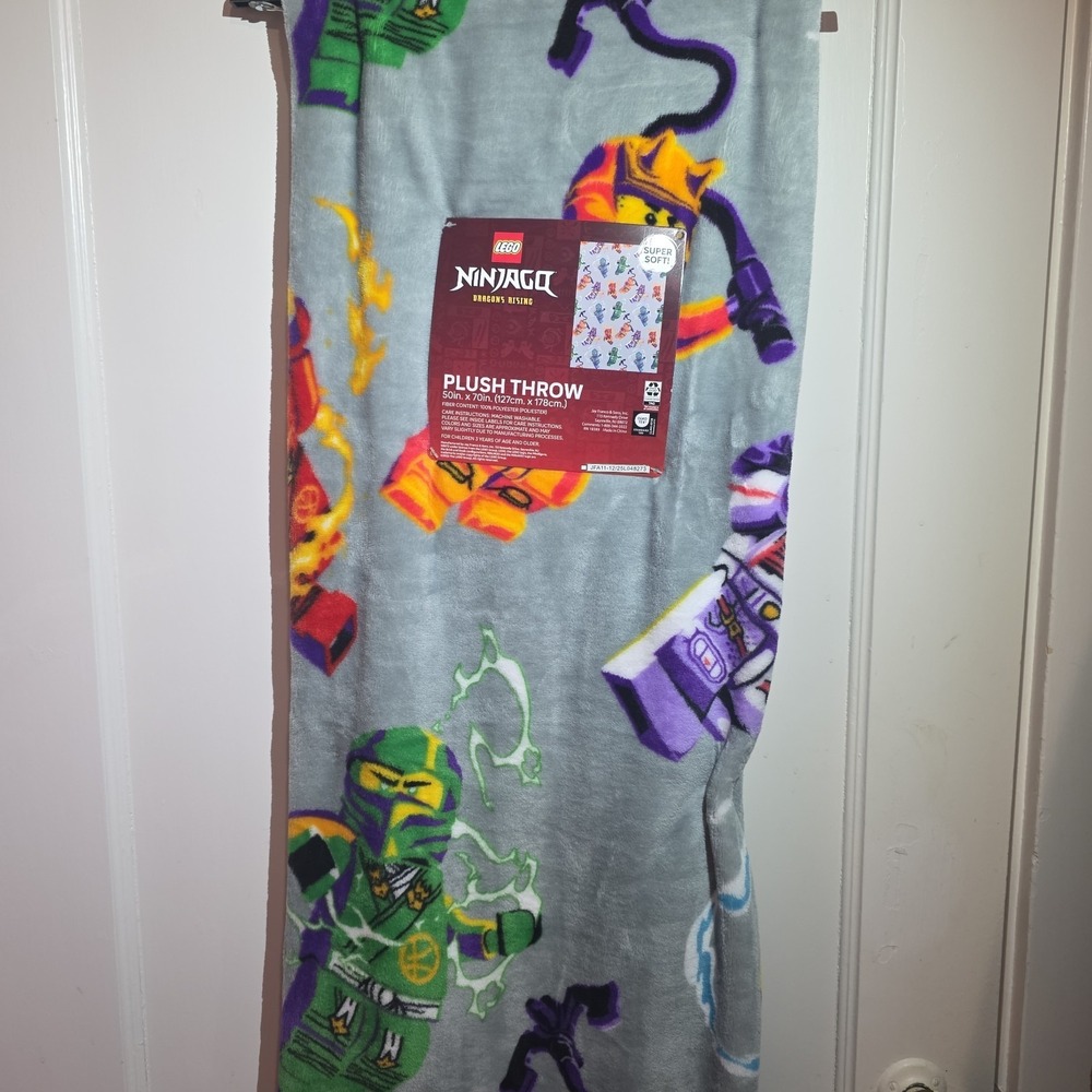 LEGO Ninjago Dragons Rising‎ Plush Throw Blanket 50"X70"